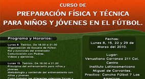 CURSO DE PREPARACI�N F�SICA Y T�CNICA PARA NI�OS Y J�VENES EN EL F�TBOL. 